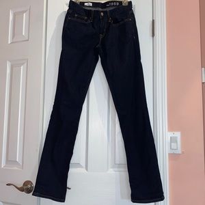 Gap 1969 Real Straight Dark Blue Wash Jeans